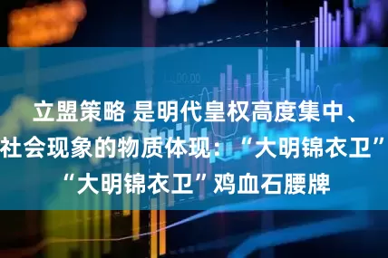 立盟策略 是明代皇权高度集中、特务政治等社会现象的物质体现：“大明锦衣卫”鸡血石腰牌